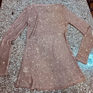 Belldini sparkly tunic sweater top size L